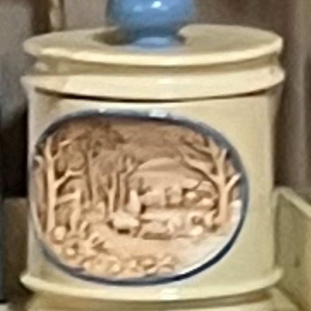 Hershey Vintage Ceramic Rural Scenes Containers